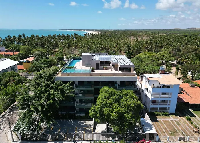 Flat Beijupirá Exclusive com piscina no centro de Porto de Galinhas